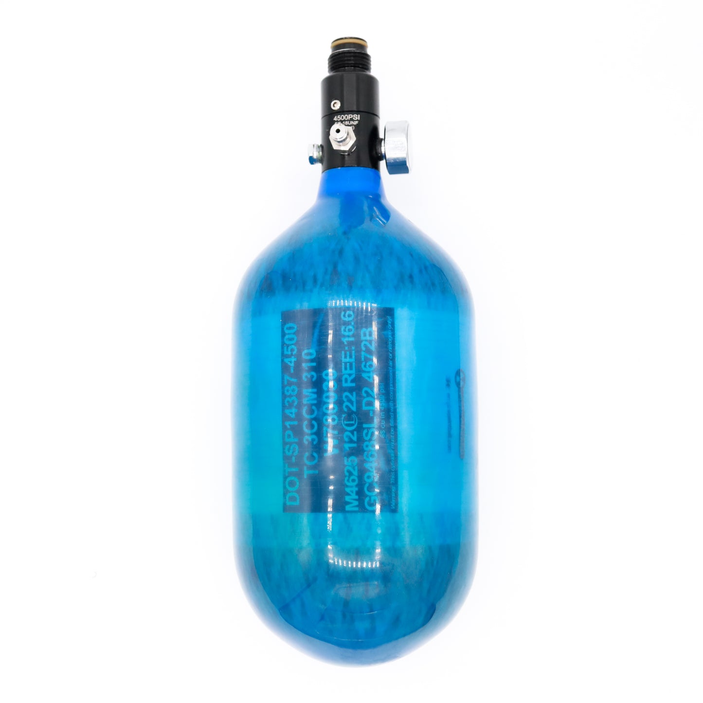 Empire Mega Lite 68/4500 Compressed Air Paintball Tank - Translucent Blue